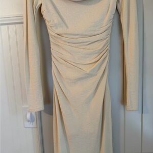 Shona Joy Beau Off Shoulder Twist Front Midi Dress